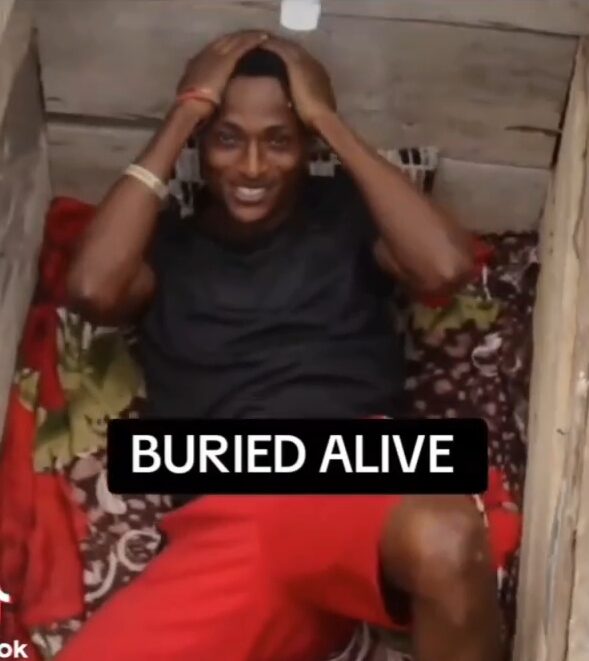 Buried alive content creator, TikTok bans account of content creator, Video: Man embarks on challenge to be buried alive in coffin for 24 hours