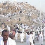 Nige,rian pilgrims climb Mount Arafat