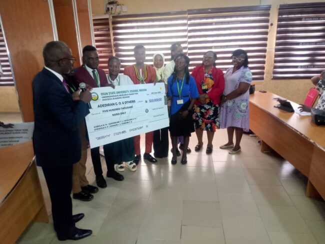 UNIOSUN awards research grant