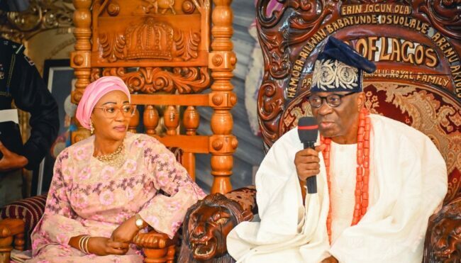 The Oba of Lagos Oba Rilwan Akiolu has appealed to Nigerians to be patient with the government of President Bola Tinubu. He made the plea when the First Lady and wife of the president, Senator Oluremi Tinubu, paid him a visit at his Iga Idugaran palace in Lagos. According to a statement issued on Tuesday by her spokesperson, Busola Kukoyi, the royal father observed that President Tinubu means well for the nation as he is a man who is grassroots focused. “All that I am saying and appealing is that we should pray for Nigeria and the president. We should be patient. Everything good needs prayers,” the statement quoted the president the monarch as saying b Oba of Lagos also admonished the youth to be closer to God noting that Nigerian youth are majorly good and hardworking “Though some youth are incurably lazy and are always waiting to be spoon-feed, teach them not to always wait for fish but learn how to fish themselves,” he said. The statement explained that the visit by the First Lady was an opportunity for the monarch to restate his appeal for a special status for Lagos State as the former Federal Capital of Nigeria The First Lady Senator Tinubu, who was at the palace in the company of wives of some of the South West Governors, wives of National Assembly members, wives of some ministers and wives of service chiefs, thanked the royal father for his continued support, prayers and admonitions. “I assure you that President Bola Ahmed Tinubu will do well for this country,” “He loves Nigeria, he loves Nigerians and will do the best for them,” she assured. Senator Tinubu said that the request by Oba Akiolu for a special status for Lagos state will get the attention of the National Assembly through the Lagos representatives