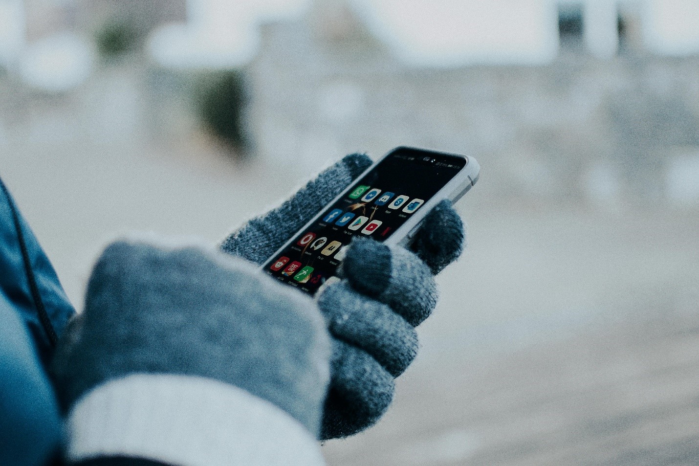 Hands using a phone