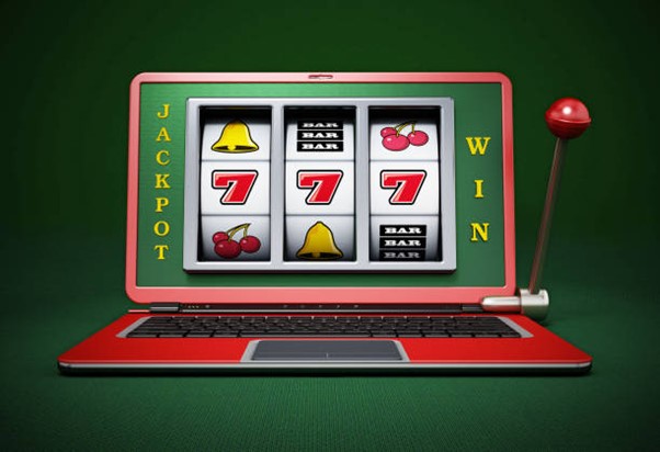 Laptop Computer showing Online Slot