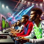 eSports-Young men playing