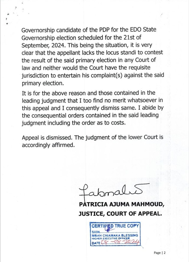 CTC documents PDP Ighodalo,