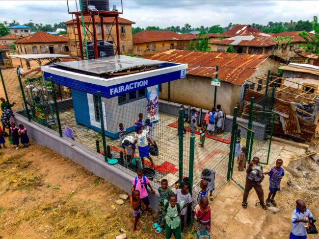 solar-powered smart water kiosk