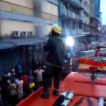Fire guts 7-storey building in Lagos