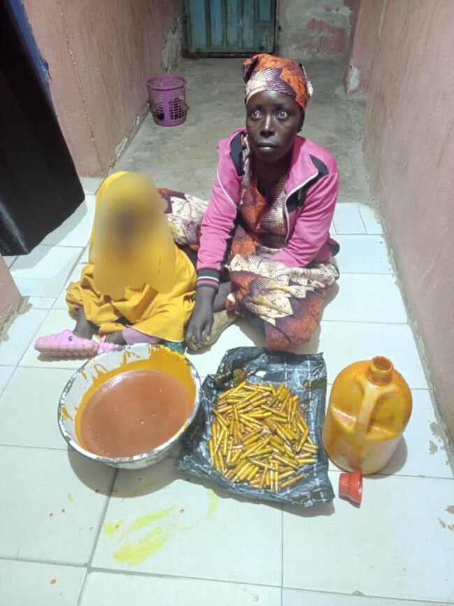 Woman arrested for hiding 124 rounds of ammunition in palm oil gallon