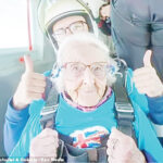 102-year-old female war veteran jumps 7000 feet out