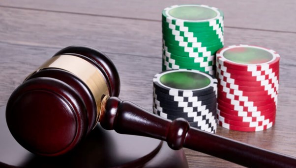 Casino Chips and Gavel