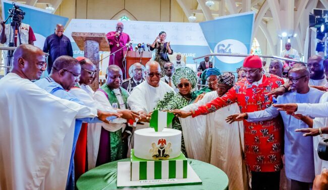 Obasanjo, Akpabio, Kalu attend 64th Independence Anniversary Thanksgiving Service