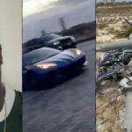 crashing rented sports car,