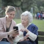a young lady and a senior