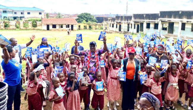 Rotary Club of Ibadan Jericho-Metro donates notebooks, toiletries to school in Ibadan