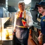 Trump served fries at McDonald