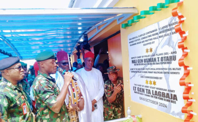 Army donates model healthcare facility to Kogi community