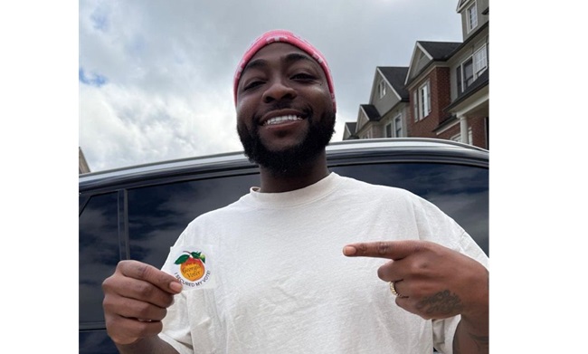 Davido excited after casting vote