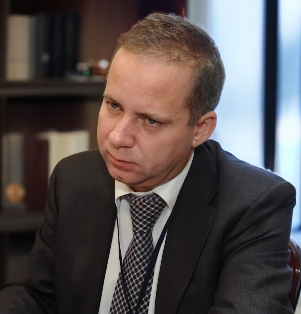 Valery Miroshnikov at a press conference