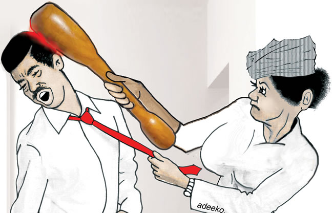 My wife stabbed me hit me on the head with pestle