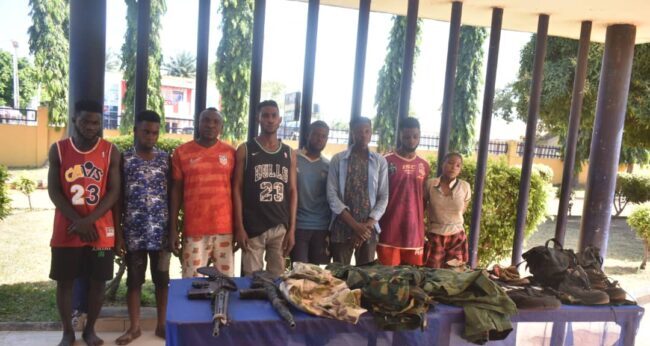 Eight suspected amed robbers arrested in Benue