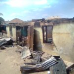Fire guts bungalow building in Imo