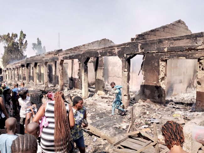Fire razes Masaka market
