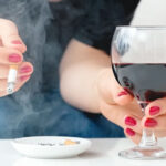 Smoking or drinking