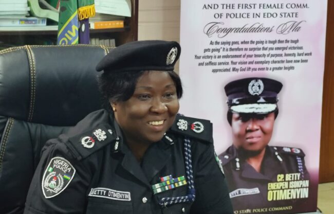 Betty Otimenyin assumes duty