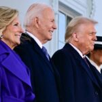 Bidens welcome Trumps to the White House