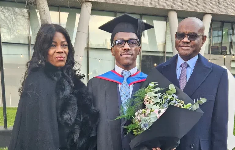 PHOTOS: Wike celebrates son's graduation from UK varsity