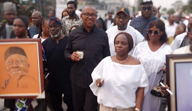 candlelight procession in Lekki