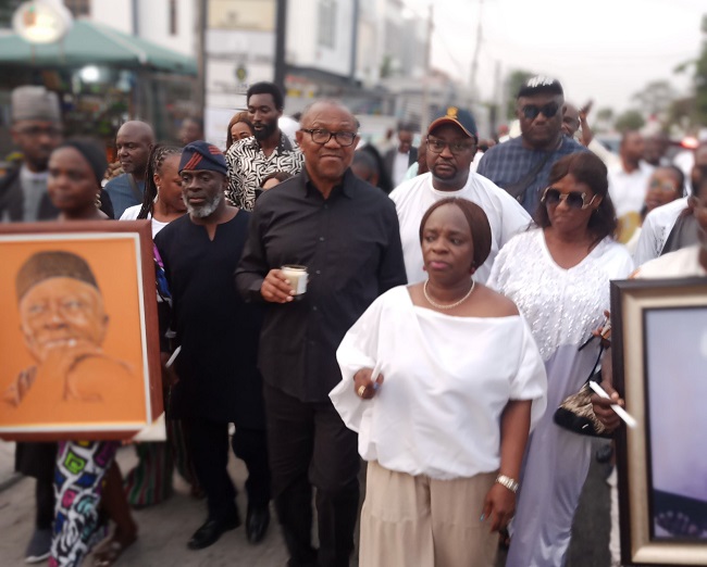 candlelight procession in Lekki