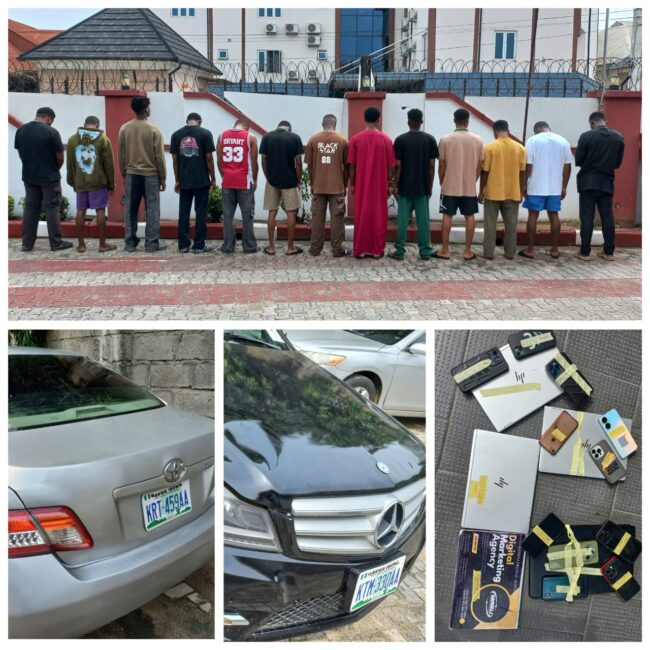 EFCC arrests 13 suspected internet fraudsters in Uyo