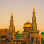a beautiful mosque, one of the largest