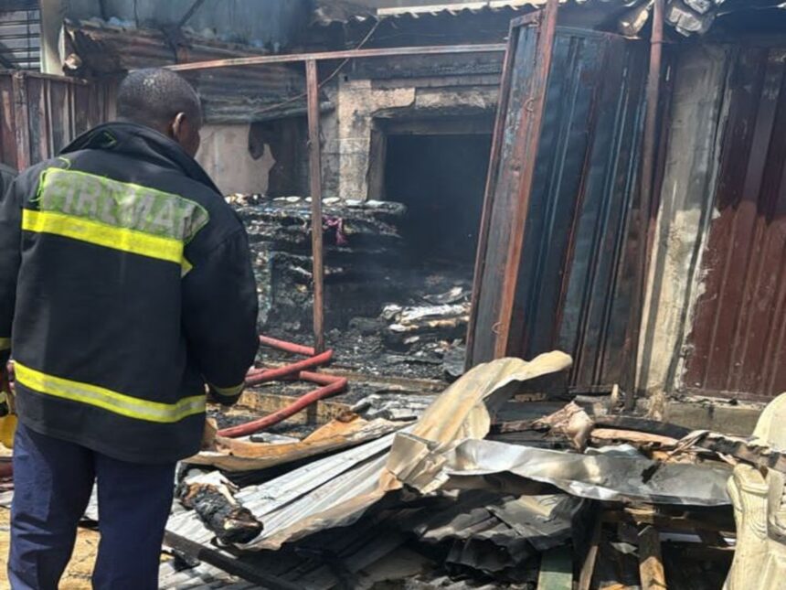 Bola Ige Market in Gbagi on fire