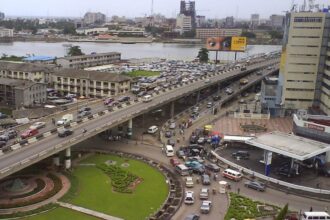 truck falls off from Agege flyover