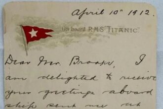 Titanic survivor’s letter sold for £300000