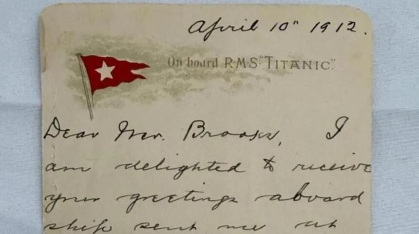 Titanic survivor’s letter sold for £300000