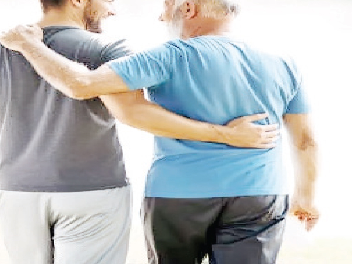 My father’s shuffling walk