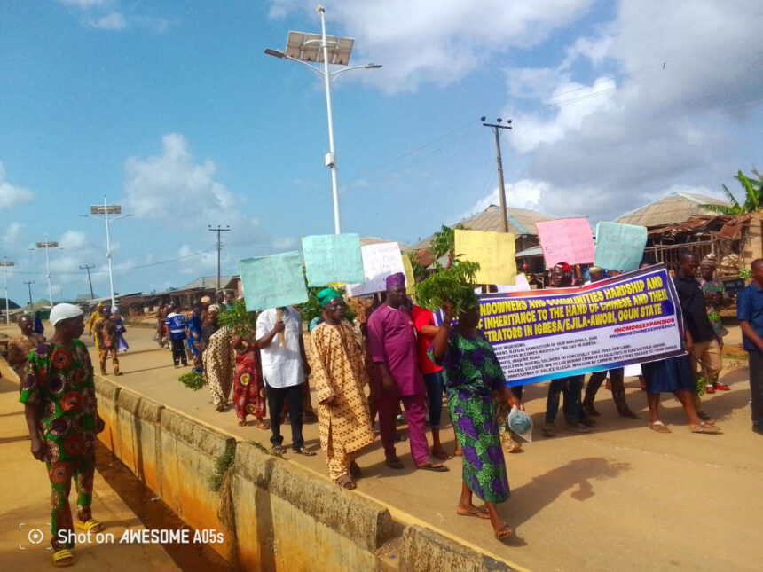 Ogun residents protest, allege Chinese company of forceful acquisition of land