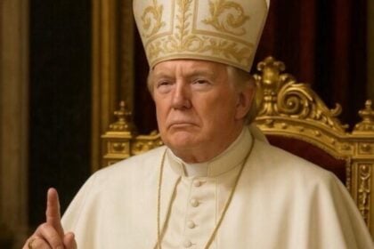 Trump dressed as Pope