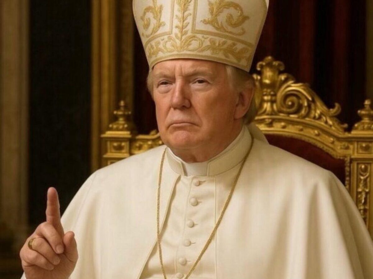 Trump dressed as Pope