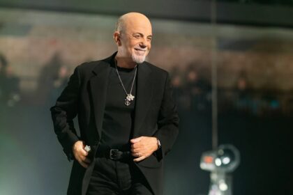 US singer, Billy Joel smilling,