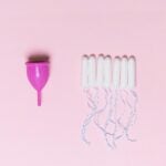 menstrual cup and tampons. Many advantages of using tampons