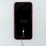 phone with drained battery getting charged