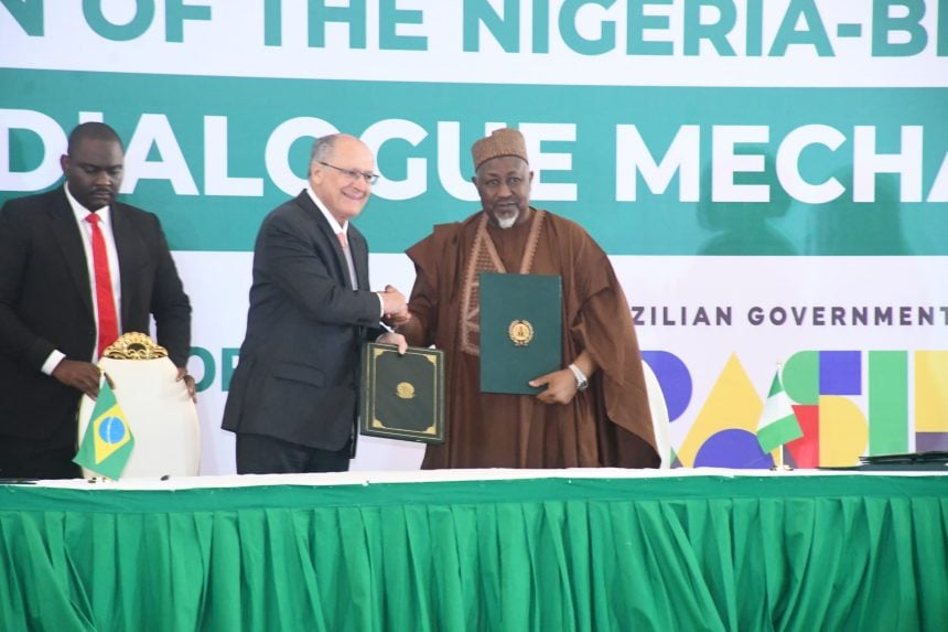 Minister of Defence, Mohammed Badaru Abubakar signed a defence agreement,