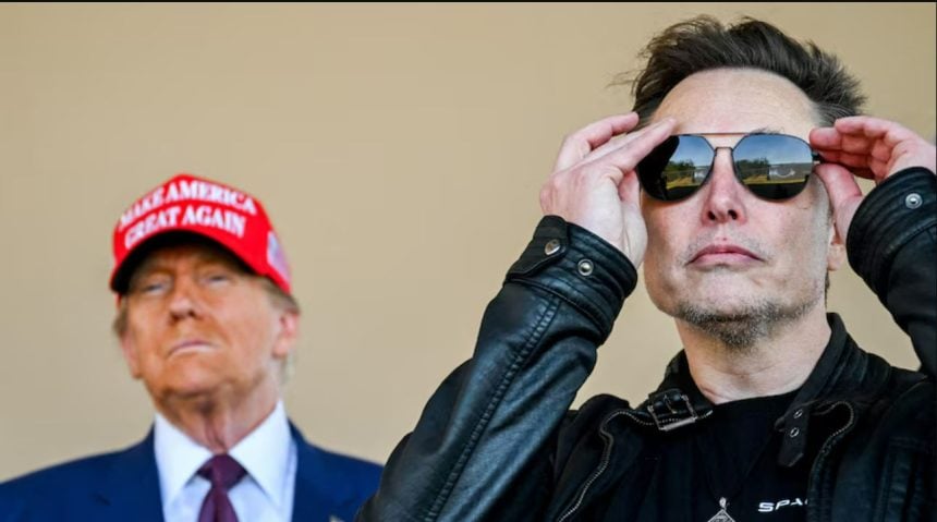 US President Donald Trump and Elon Musk,