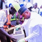 Gov Ododo of Kogi during the groundbreaking of groundbreaking of 500-unit housing project in Sokoto