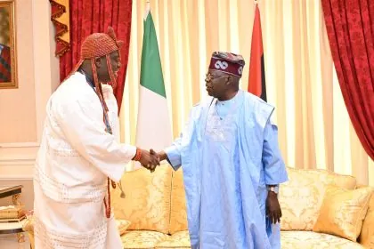Ooni of Ife, Oba Adeyeye Ogunwusi and President Bola Tinubu,