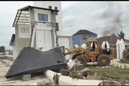 demolished Owo massacre victims'cenotaph