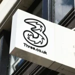 logo of Three network in UK,
